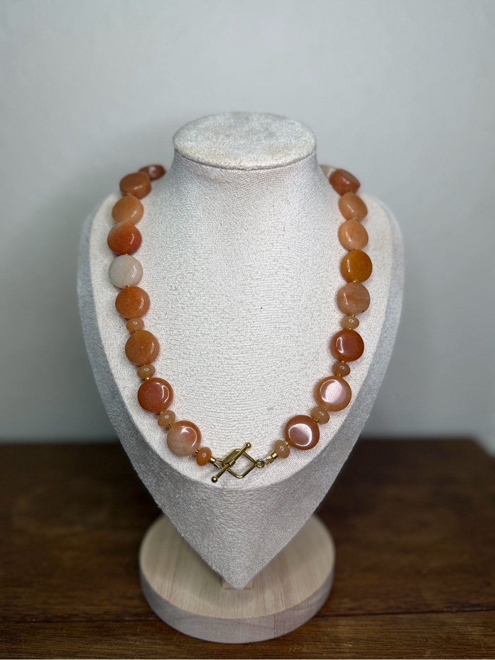 ARTISAN Chunky Red Appetite Beaded Necklace with Toggle Closure